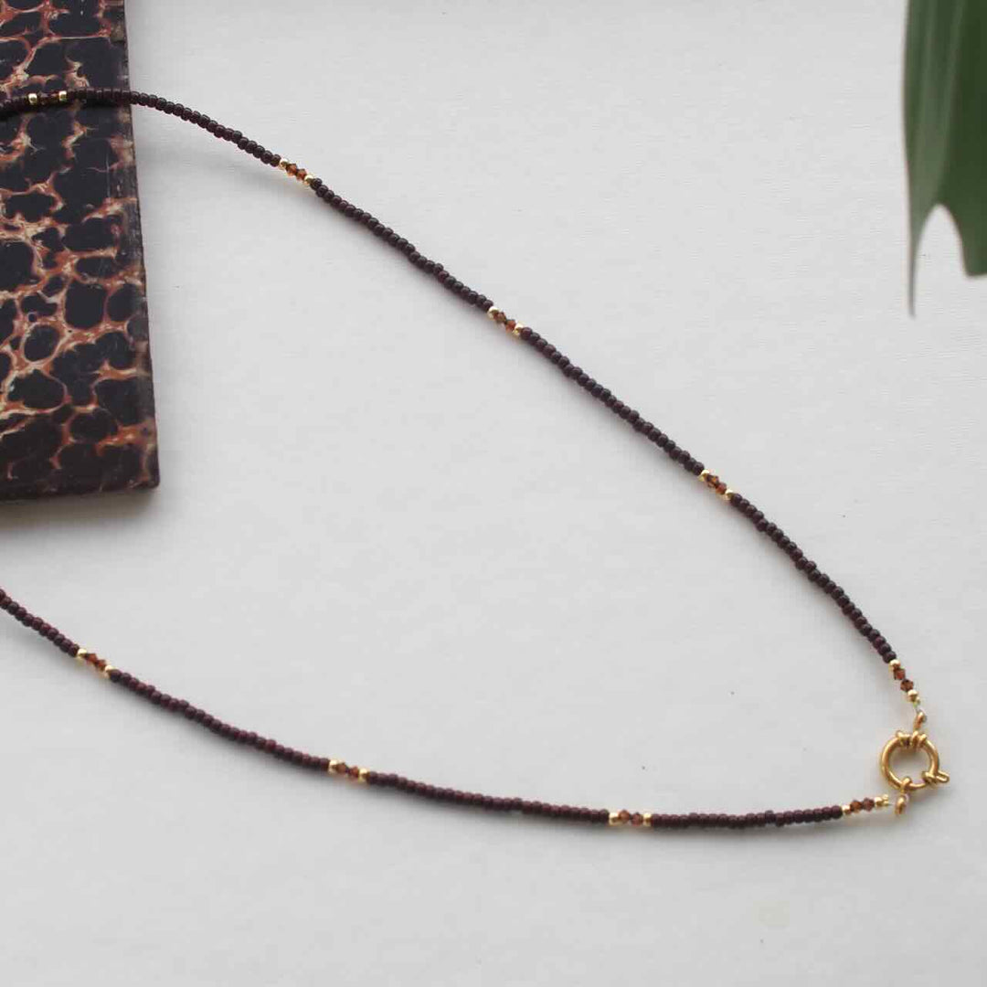 widaro lange ketting dark brown