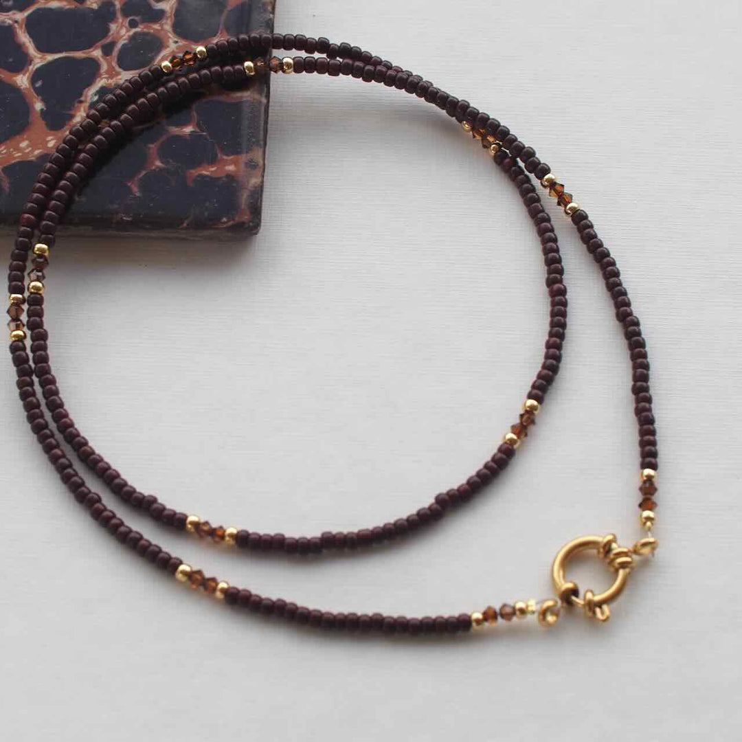widaro lange ketting dark brown