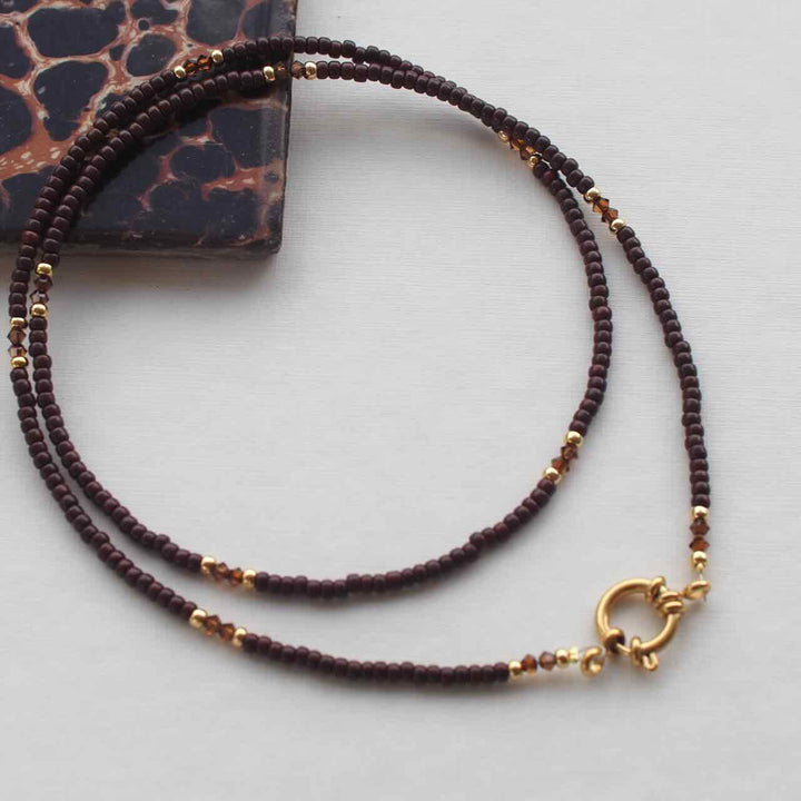widaro lange ketting dark brown