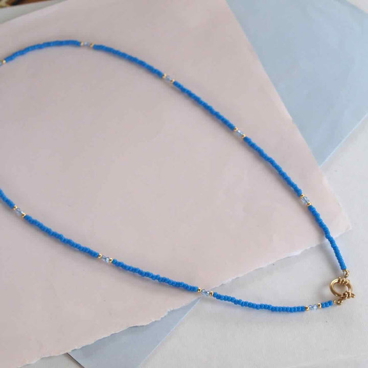 widaro lange ketting purple/blue 60 cm