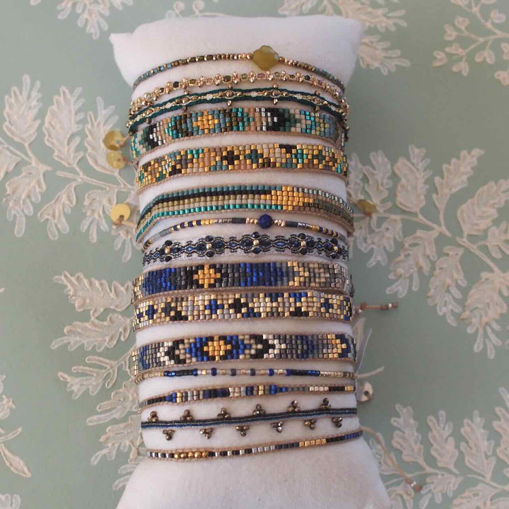 leju armband three row blue