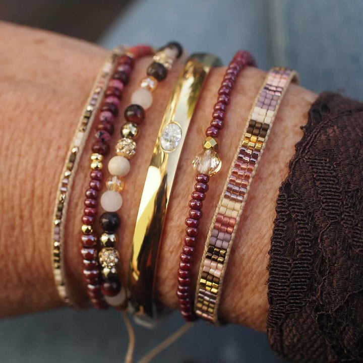karma armband redbrown gold xxs