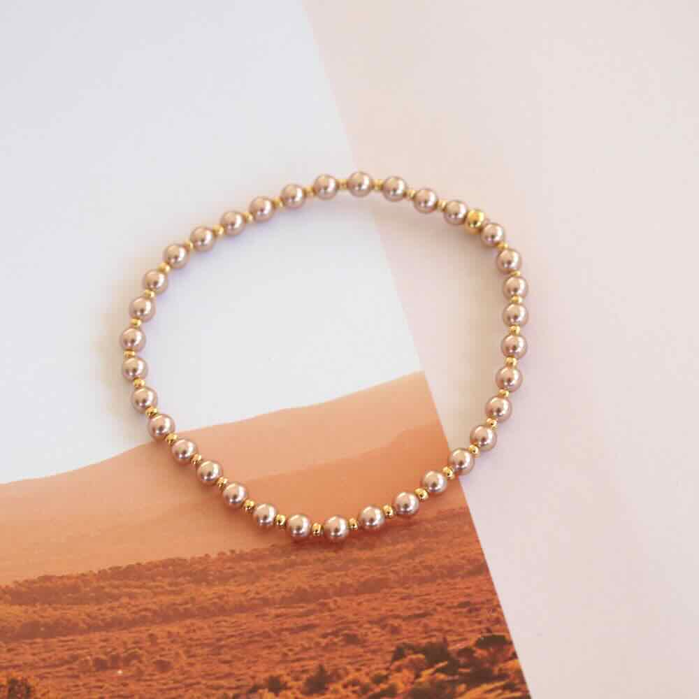 widaro swarovski parelarmband brown (kies je soort)