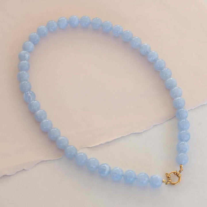 widaro ketting light blue marble