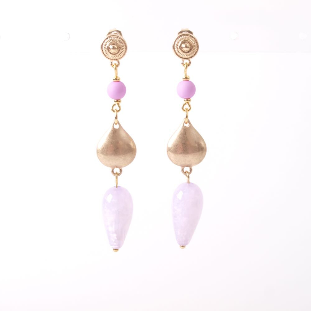 widaro oorbellen lila drops