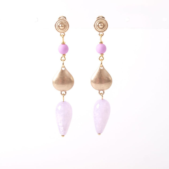widaro oorbellen lila drops