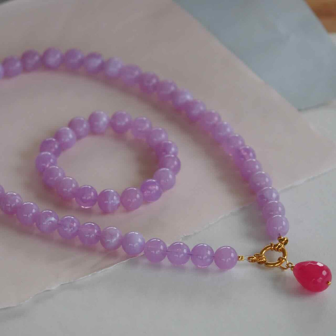 widaro ketting lila marble