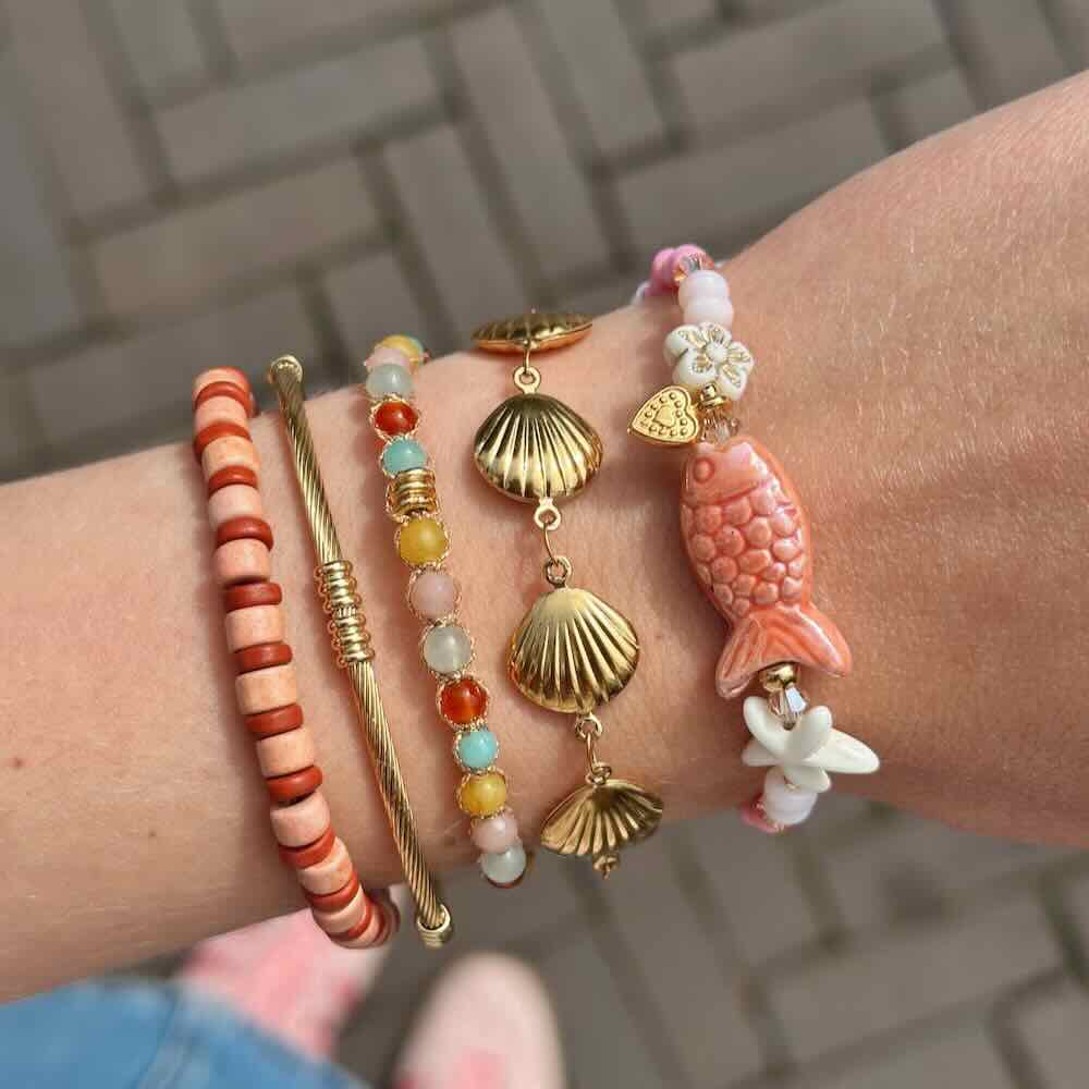 widaro armband fishy fish pink (kies je soort)