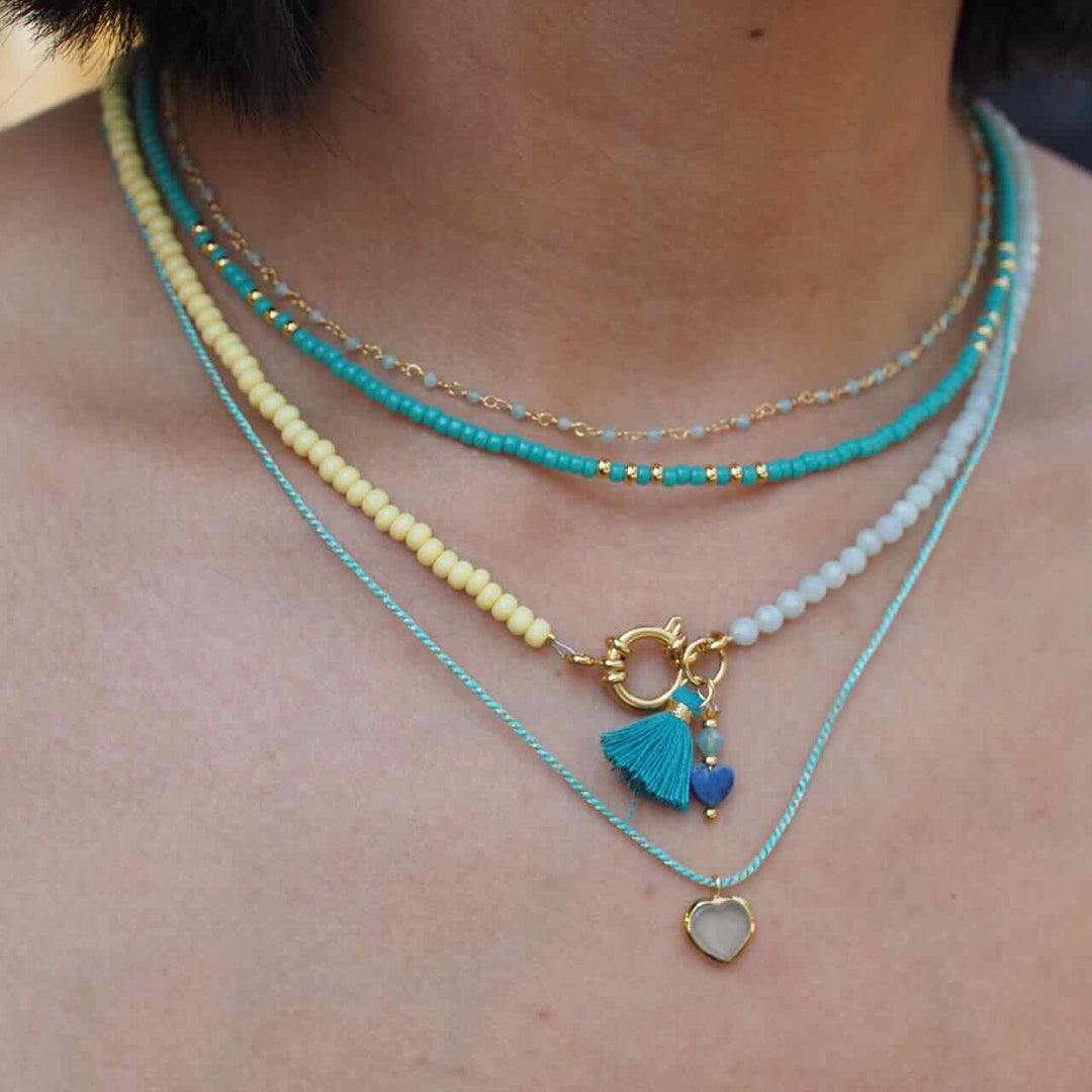 widaro ketting love the double yellow blue