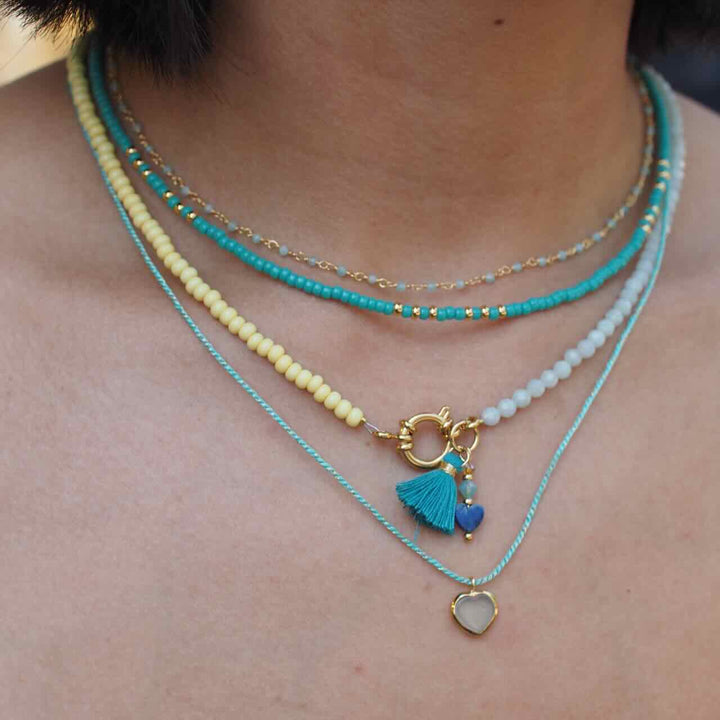 widaro ketting love the double yellow blue