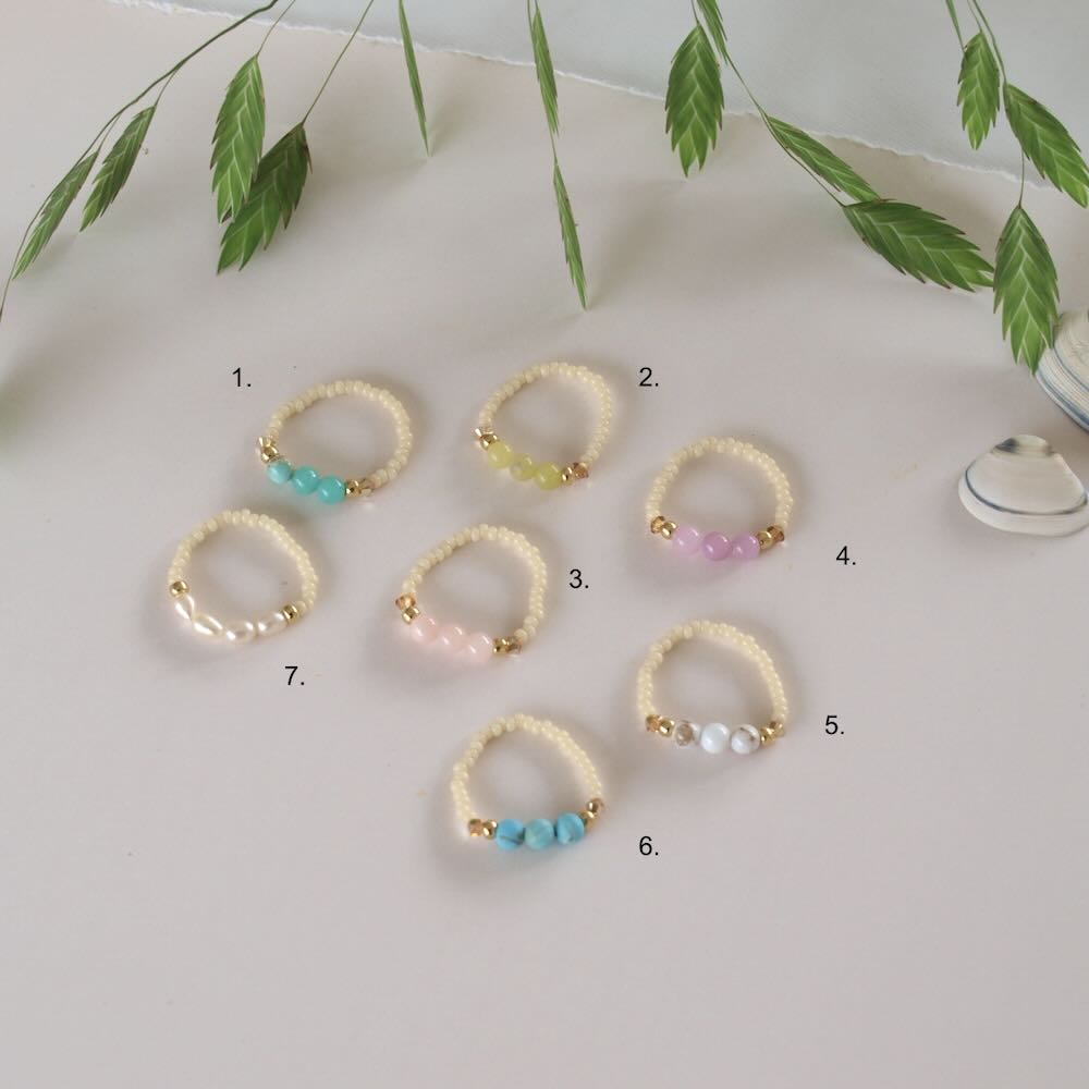 widaro ring lovely beads (kies je kleur)