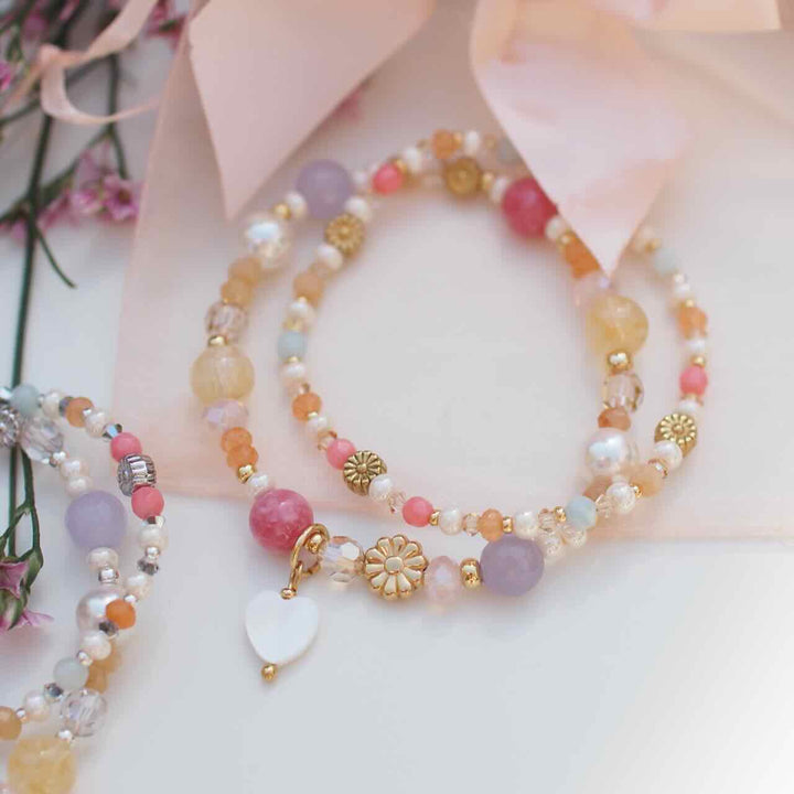 widaro armband lovely flowers gold (kies je soort)