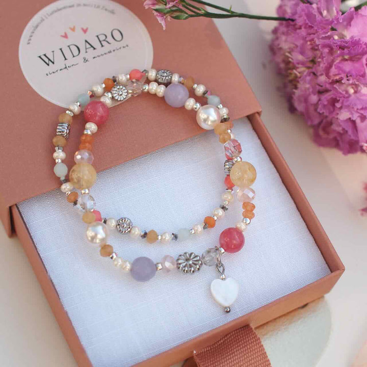 widaro armband lovely flowers silver (kies je soort)