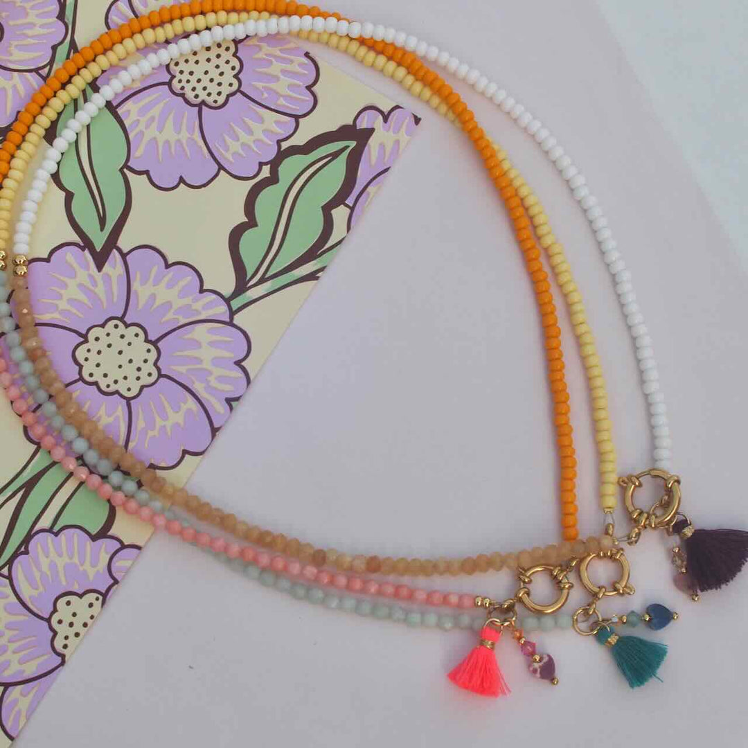 widaro ketting love the double yellow blue