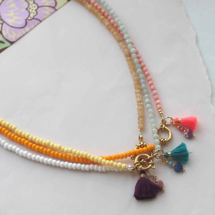 widaro ketting love the double yellow blue