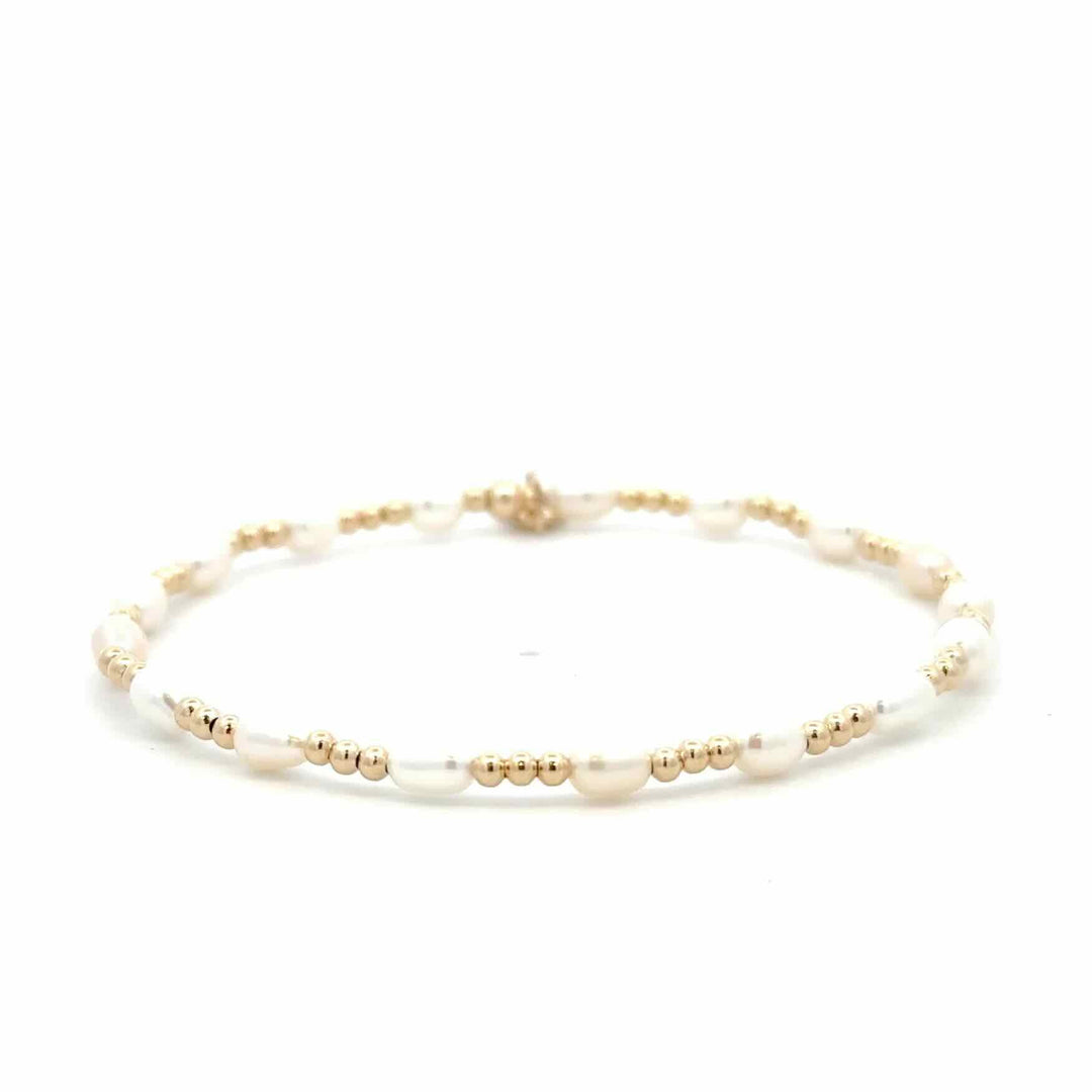 pscallme armband mix 3 oval pearl gold