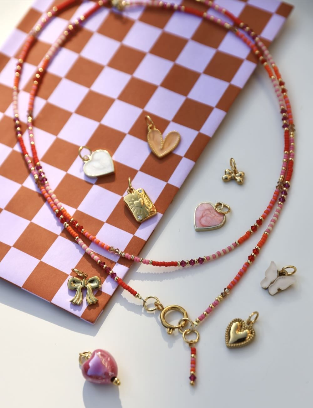 widaro ketting mix red pink
