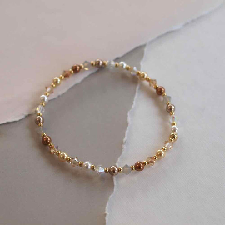 widaro armband mix beige brown