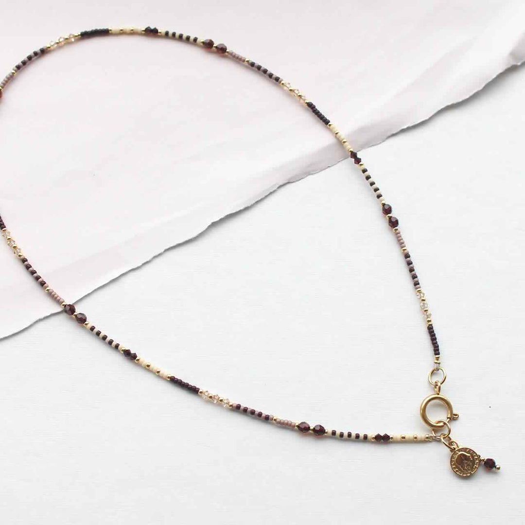 widaro halflange ketting mix dark brown