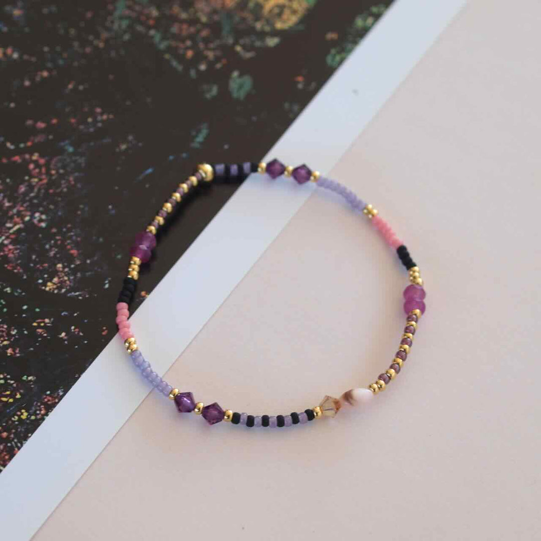 widaro armband mix purple pink