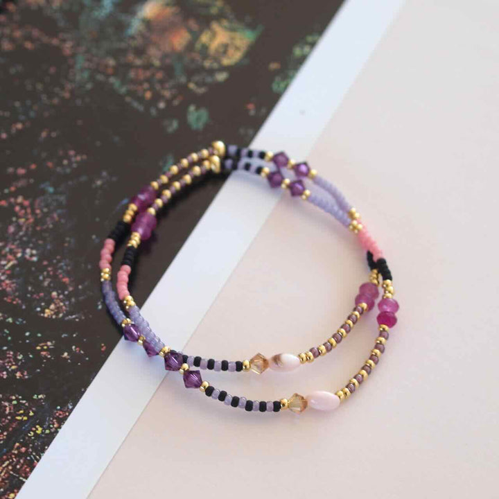 widaro armband mix purple pink