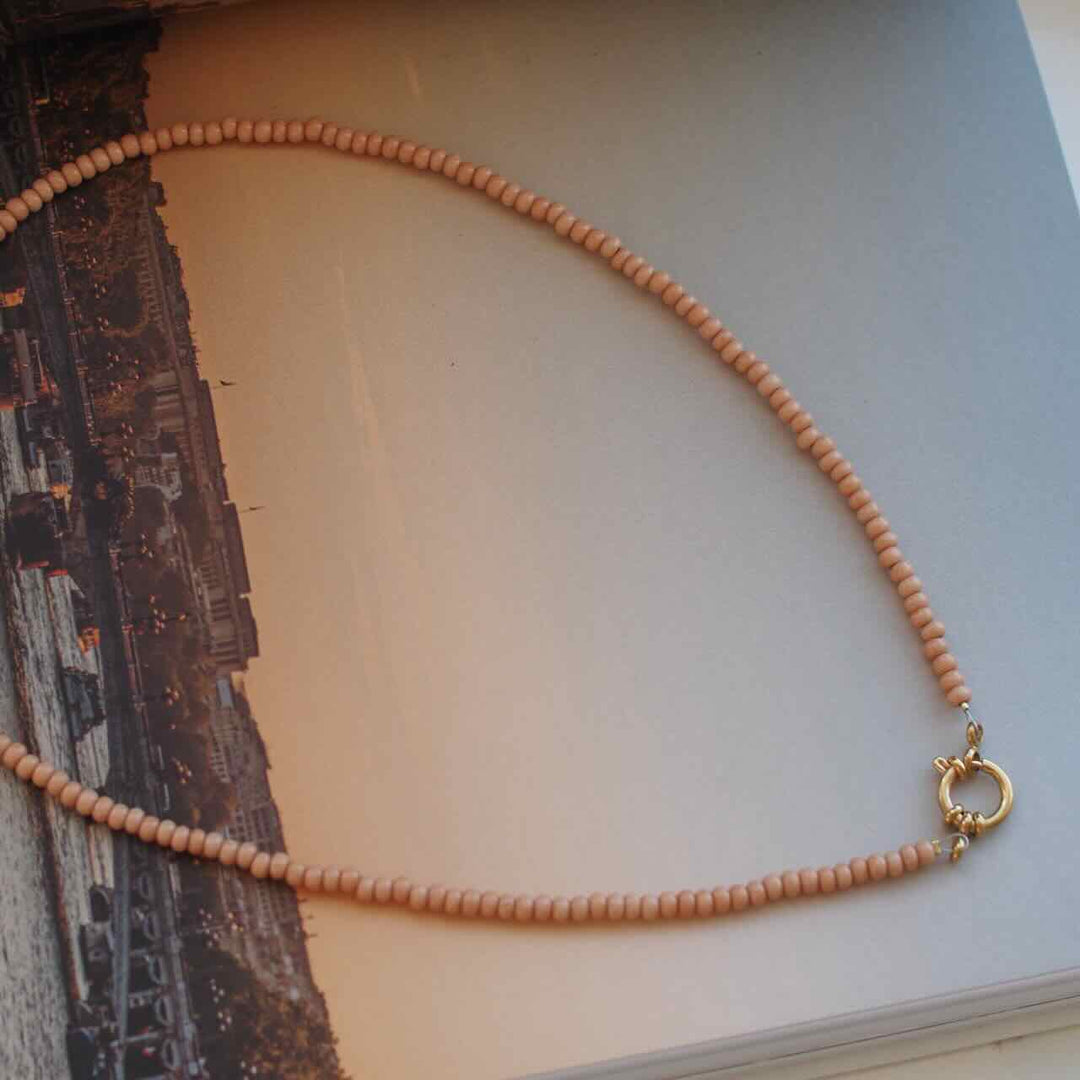 widaro ketting naturel brown beads
