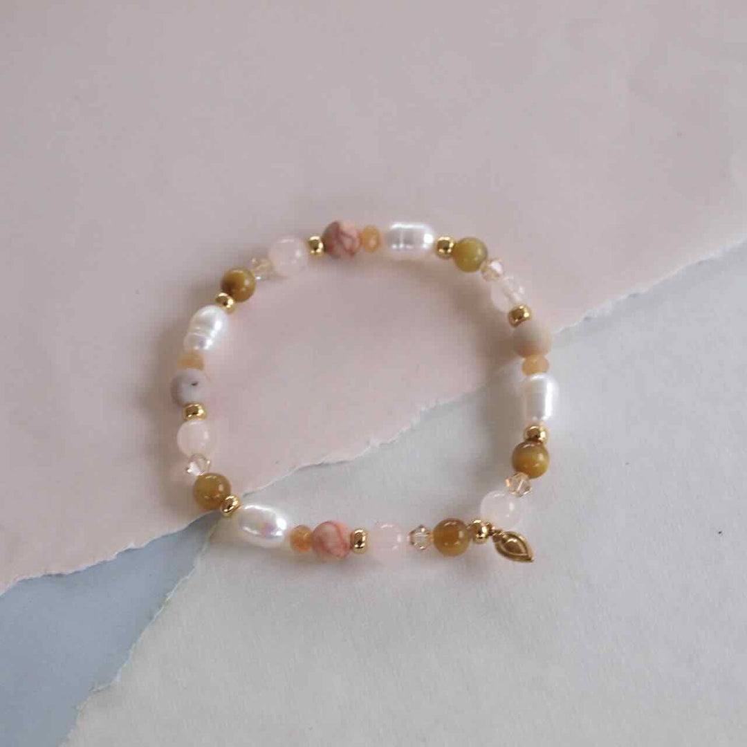 widaro armband naturel pearl beads