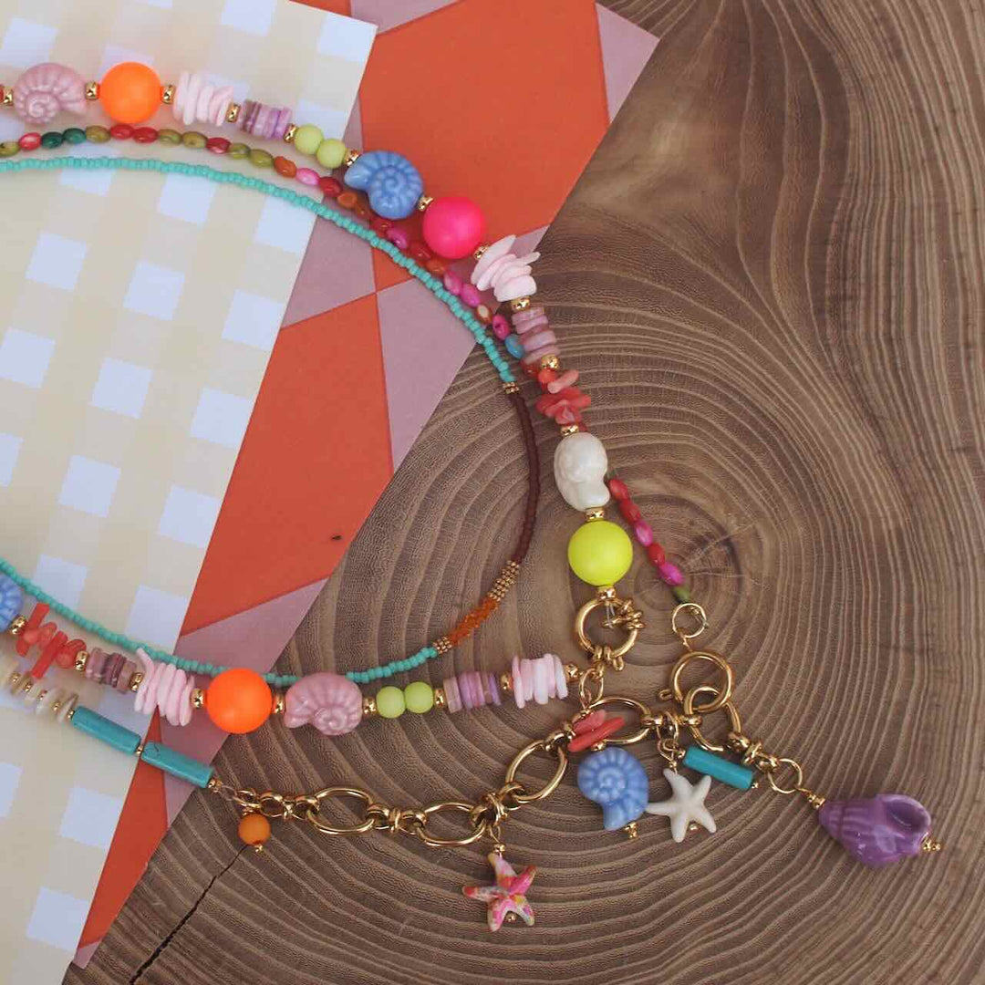 widaro ketting neon pearls and beads