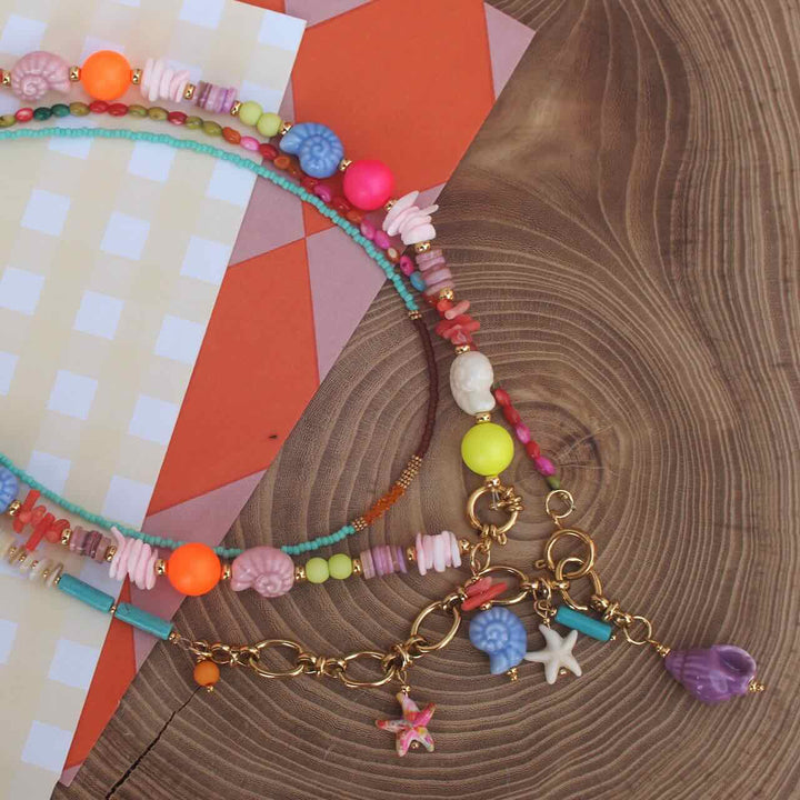 widaro ketting neon pearls and beads