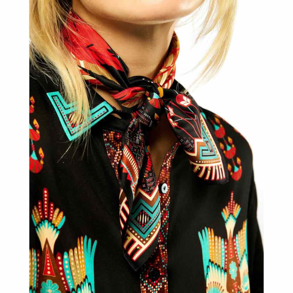 wild paris sjaal new western black mini