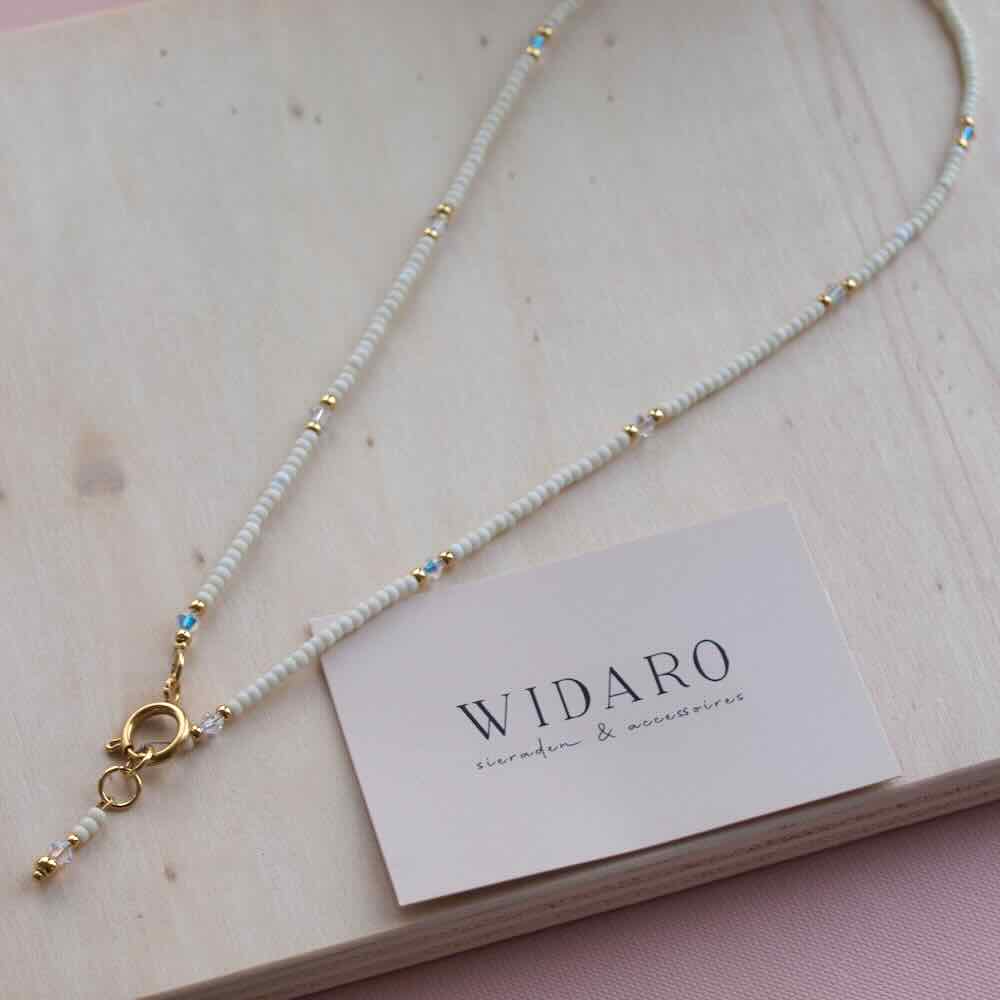 widaro halflange ketting off white