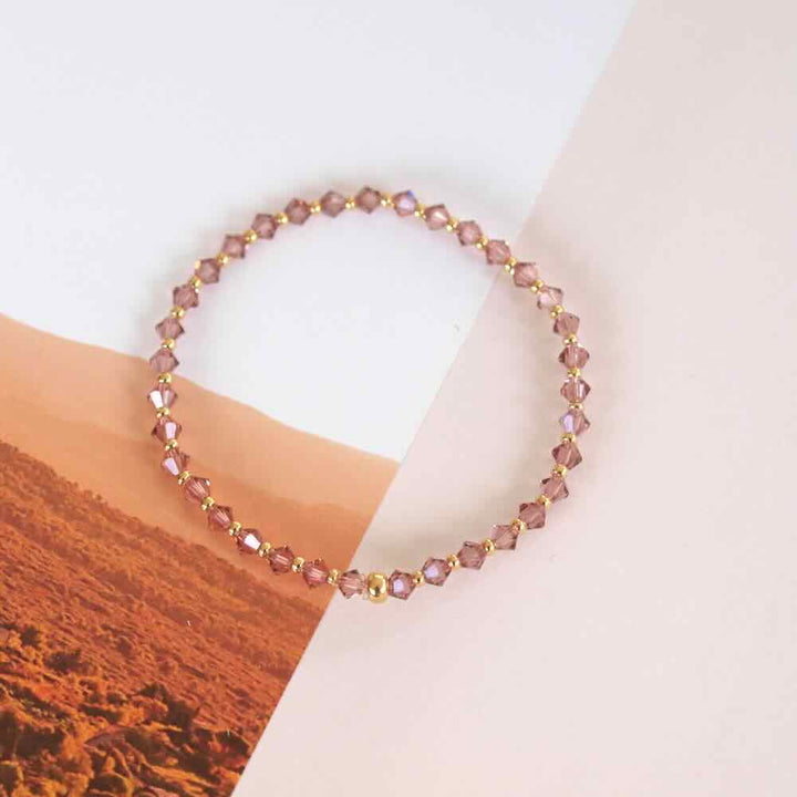 widaro armband swarovski gold purple brown (kies je soort)