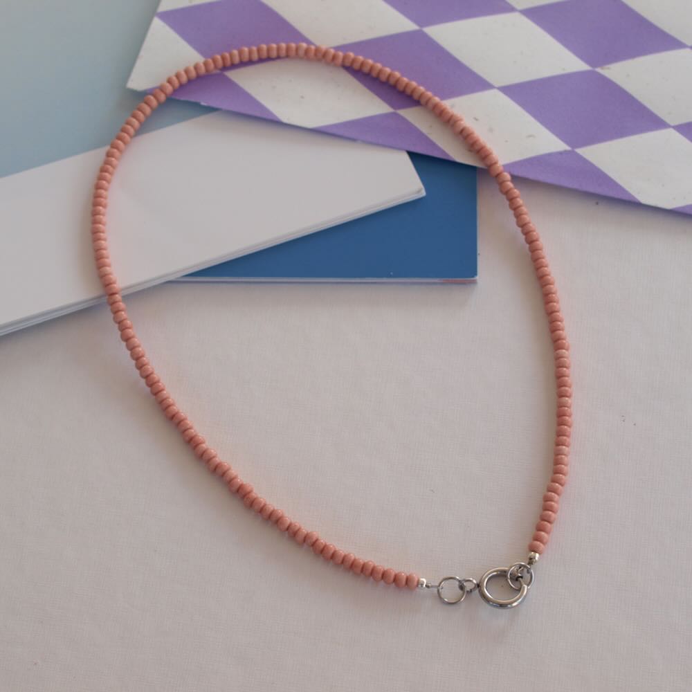 widaro ketting old pink/light orange beads (kies je kleur)