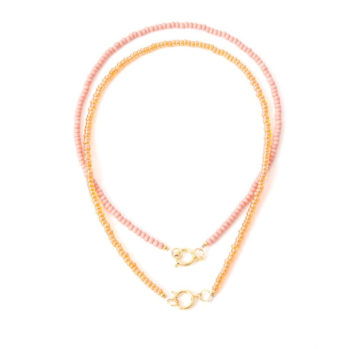 widaro ketting old pink/light orange beads (kies je kleur)