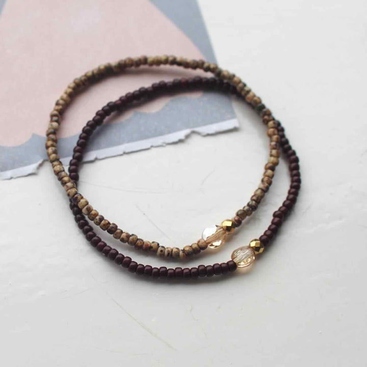 widaro armband one stone brown (kies je kleur)