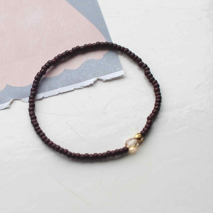 widaro armband one stone brown (kies je kleur)