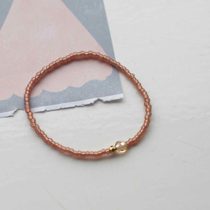 widaro armband one stone naturel (kies je kleur)