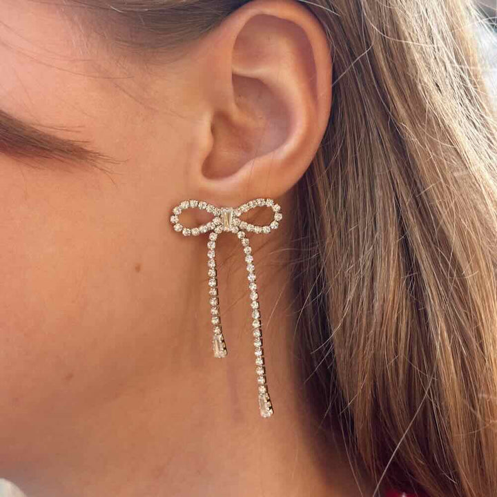 oorbellen sparkle strik (kies goud/zilver)