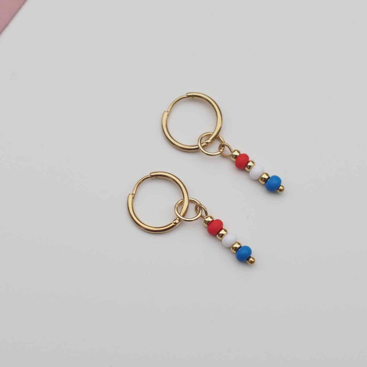 widaro oorbellen rood/wit/blauw