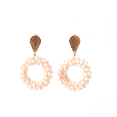 widaro oorbellen round beige