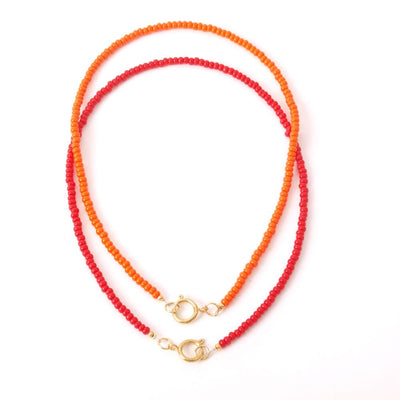 widaro ketting orange/red beads