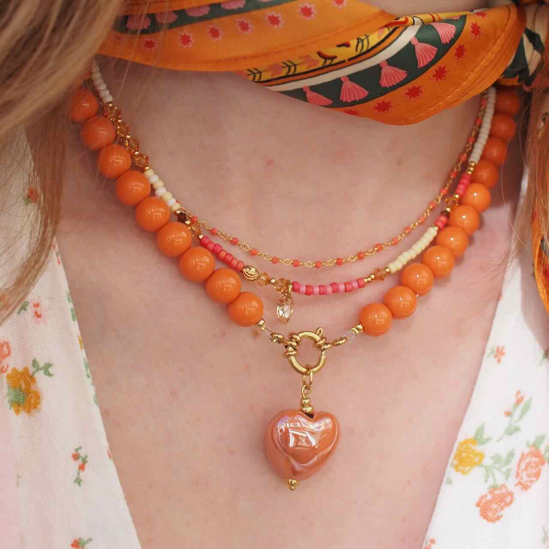 widaro ketting summer red with shiny charm