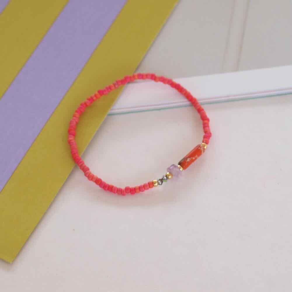 Widaro armband orange touch of redpink