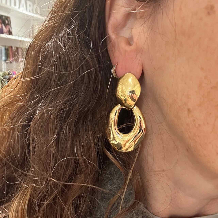 Rose & Camellia oorbellen organic oval rounds