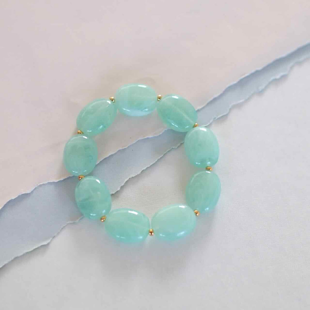widaro armband oval mint marble
