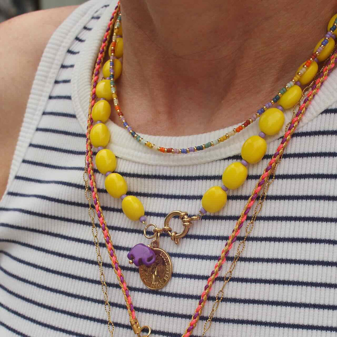 widaro ketting beads and charms (kies je kleur)