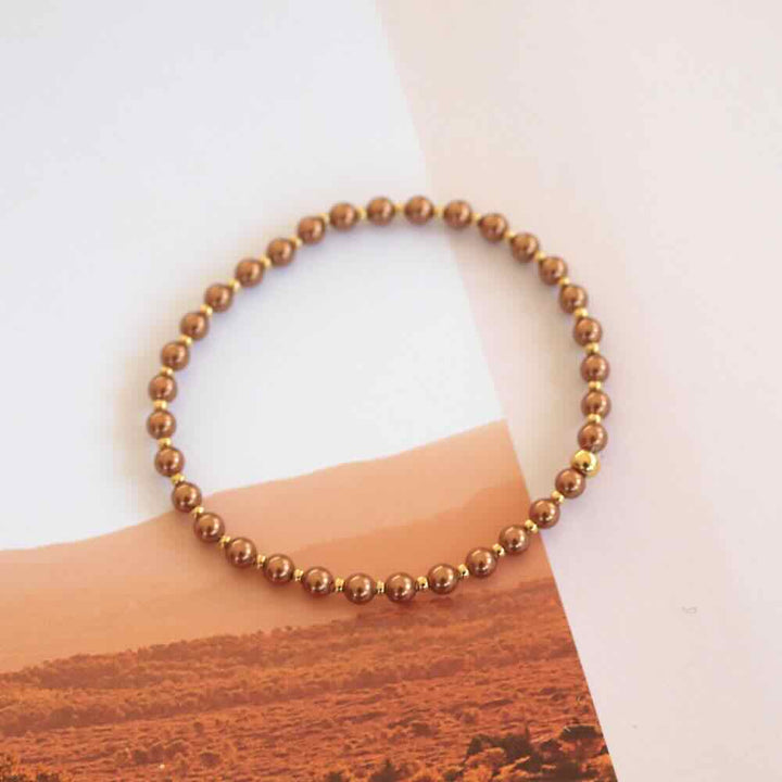 widaro swarovski parelarmband brown (kies je soort)