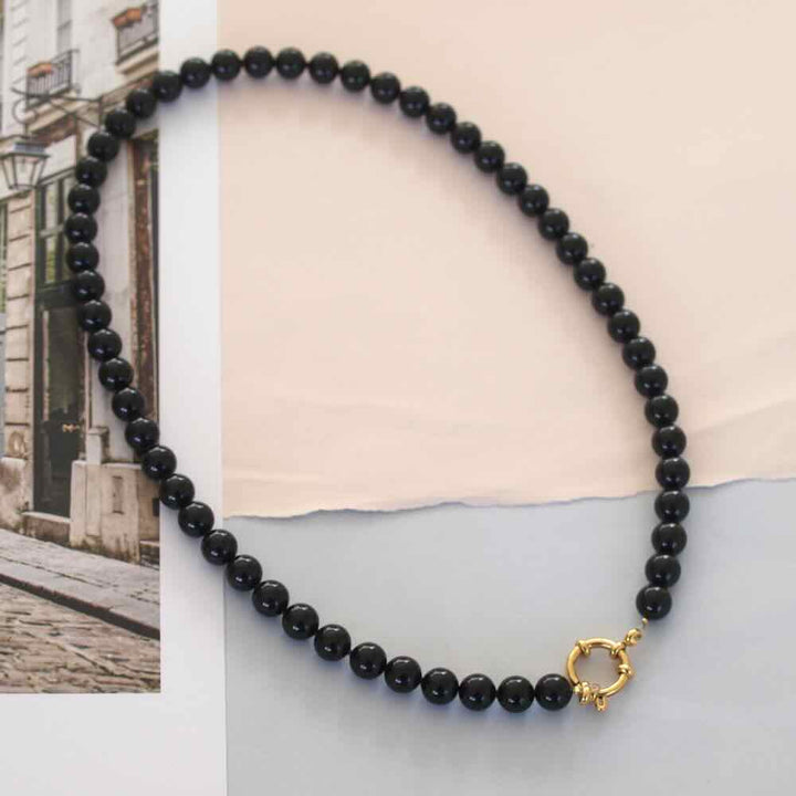 widaro parelketting black 8mm