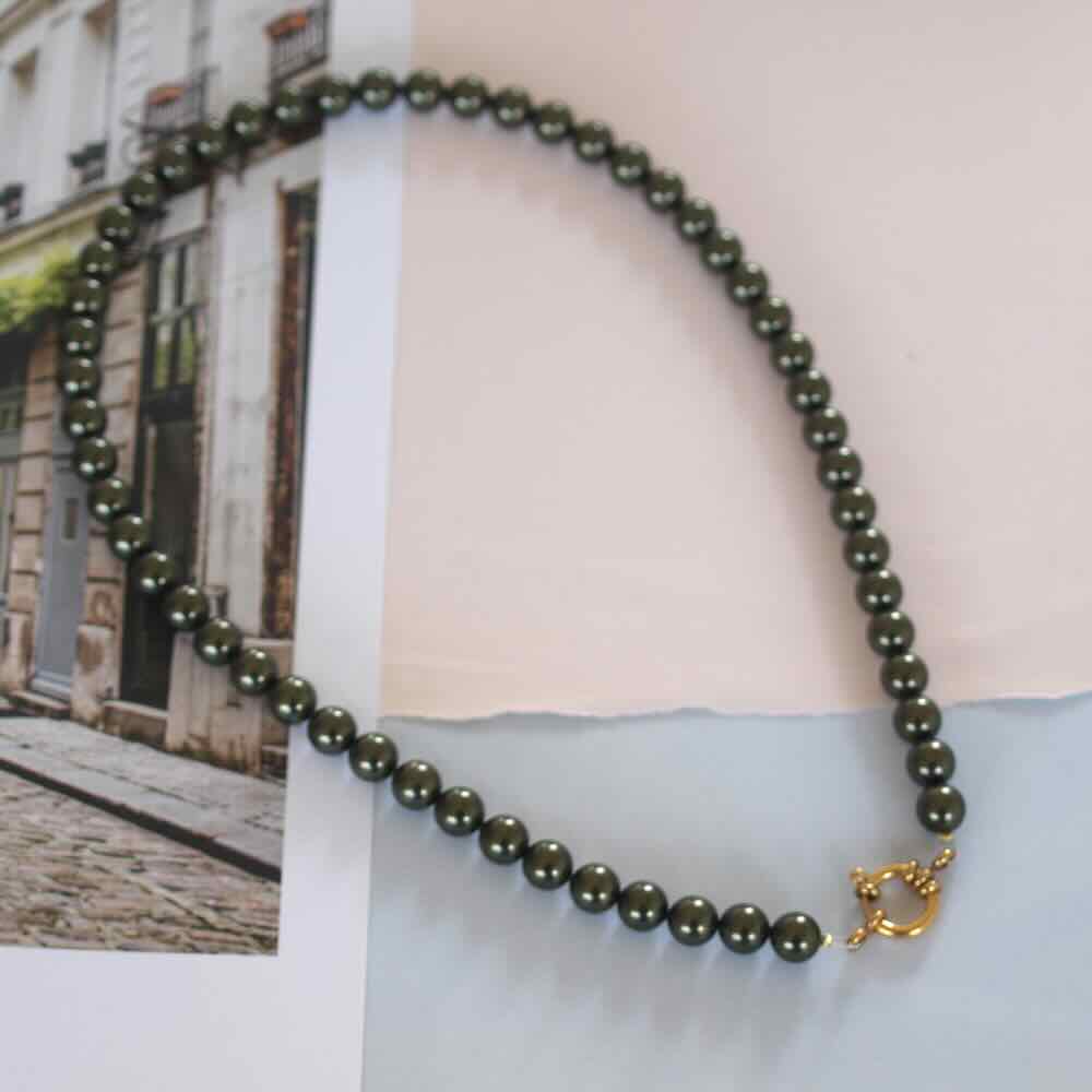 widaro parelketting green 8mm