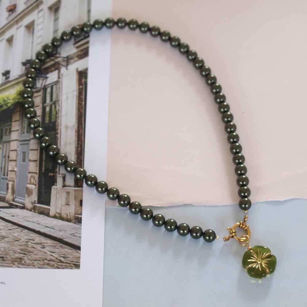 widaro parelketting green 8mm